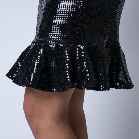 Black Short Dress with Choker - Picture 12 of 16